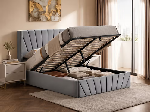 Verona Silver Storage Bed