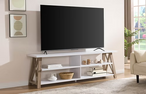 Harbor X White & Natural TV Stand