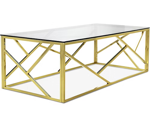 Aurora Luxe Gold Glass Coffee Table Collection