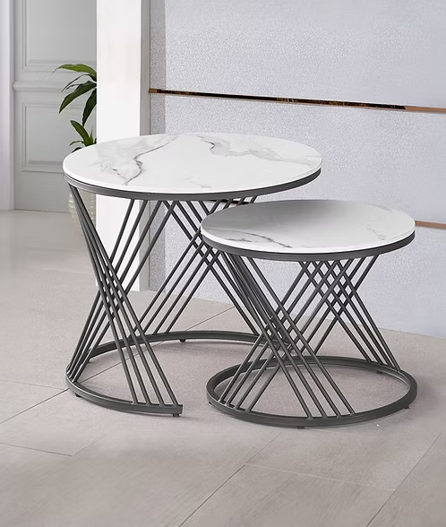 Aurora Nest White Marble Coffee Table Collection