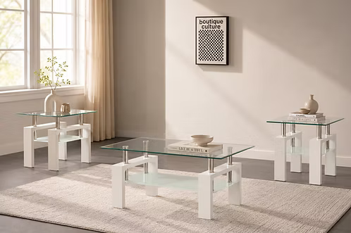 Alba Pure Glass Coffee Table Collection
