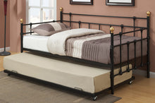 Load image into Gallery viewer, 316 White Metal Trundle Bed w/ Pull Out Bed