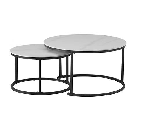 Aria Nest Snowy White Coffee Table Collection