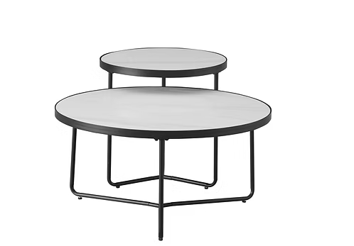Artemis Duo Snowy White Coffee Table Collection