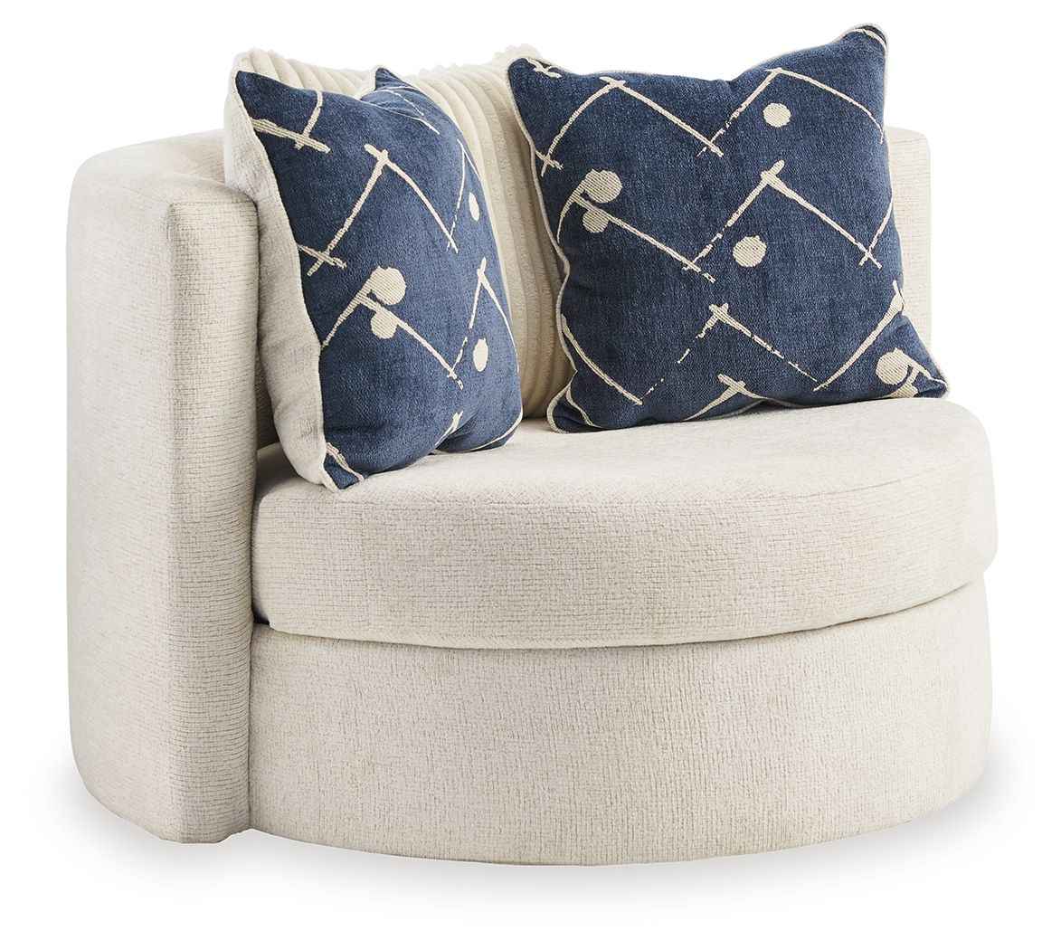 Padova - Swivel Accent Chair - Ivory
