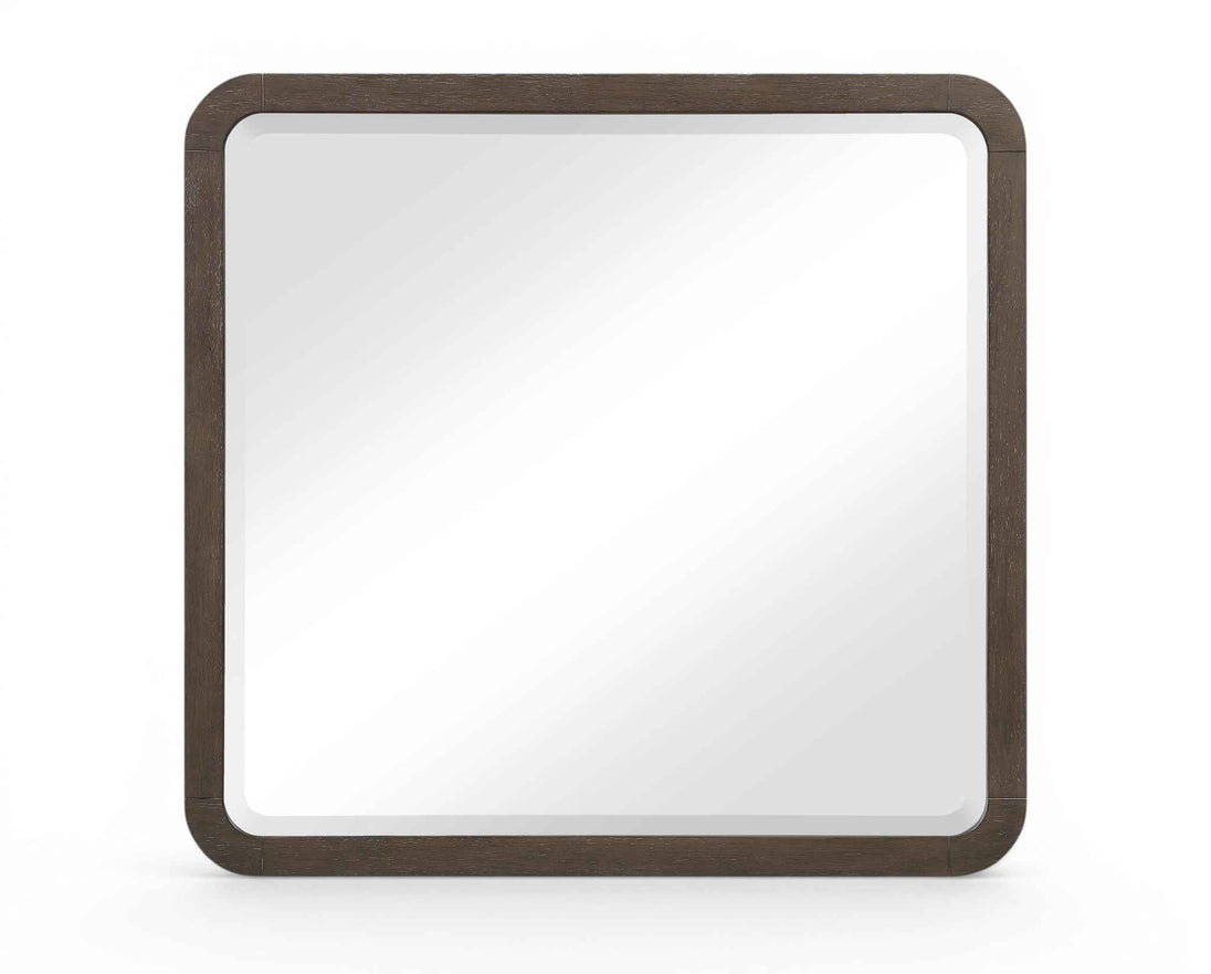 Morino - Oak Veneer And Solid Wood Mirror - Brown