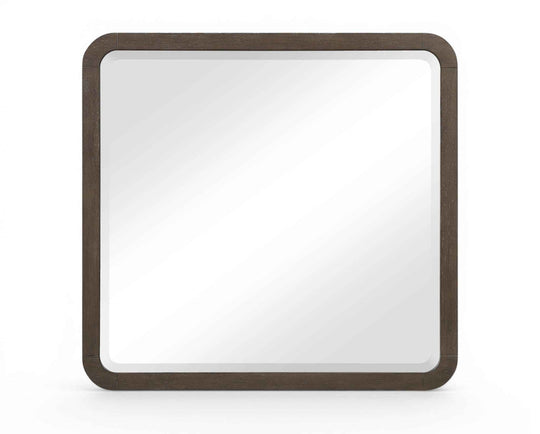 Morino - Oak Veneer And Solid Wood Mirror - Brown