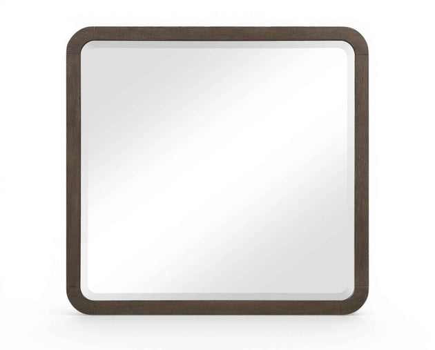 Morino - Oak Veneer And Solid Wood Mirror - Brown