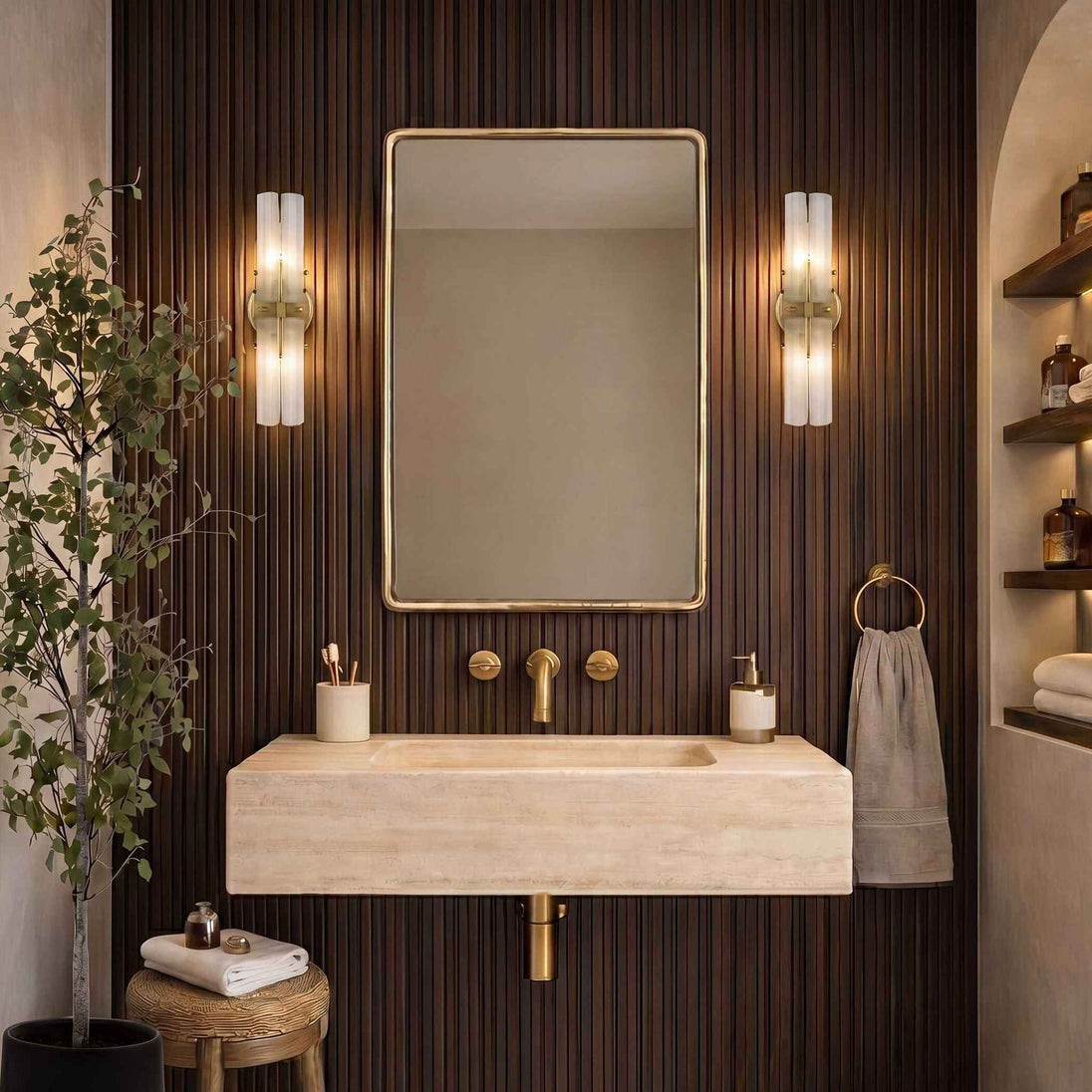 Burton - Indoor-Outdoor Mirror - Brass