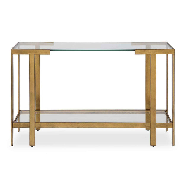 Kendrick - Glass Console Table - Gold