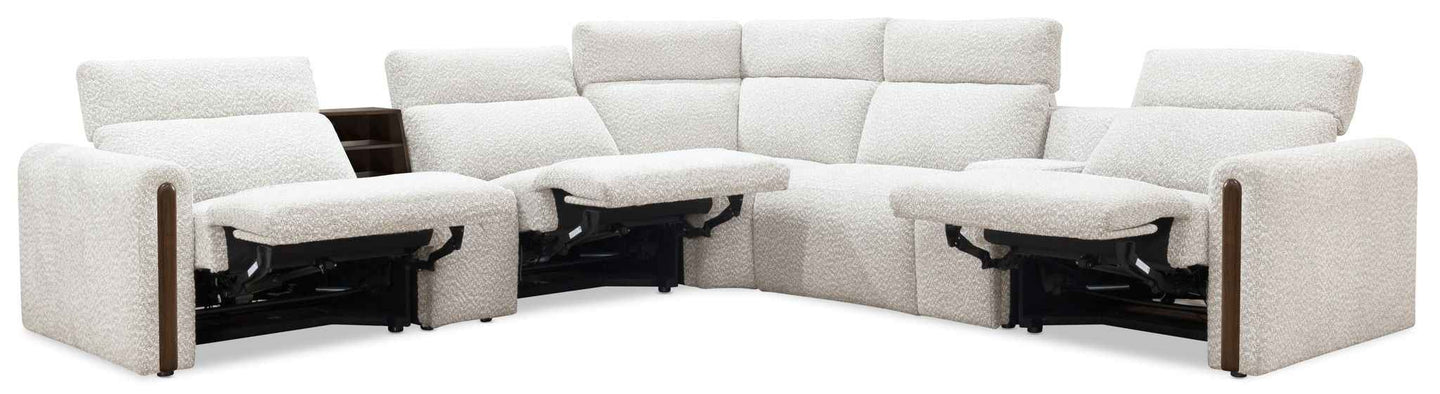 MS - Anaheim Seven-Piece Power Sectional - White