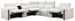 MS - Anaheim Seven-Piece Power Sectional - White