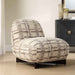 Evans - Modern Armless Accent Chair - Beige / Brown