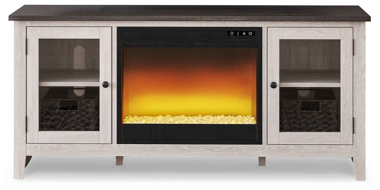 Dorrinson - TV Stand With Fireplace Insert