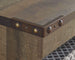 Trinell - 63" TV Stand With Glass/Stone Fireplace Insert - Brown
