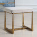 Midas - Small Bench - Gold / White
