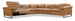 MS - Jericho Five-Piece Power Reclining Sectional - Light Brown