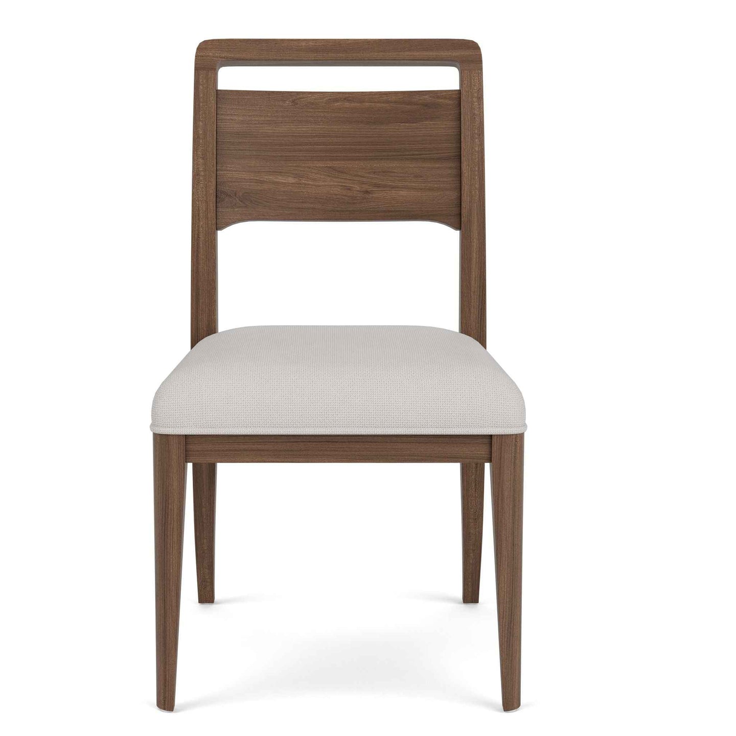 Delia - Wood Back Side Chair (Set of 2) - Nouveau Walnut / Beige