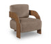 Cedra - Velvet Performance Fabric Upholstered Accent Chair - Brown Frame