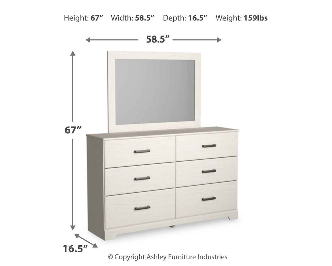 Stelsie - Dresser, Mirror - White
