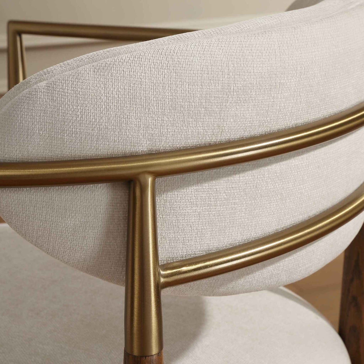 Moxie - Dining Arm Chair - Walnut / White