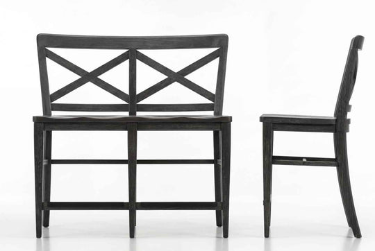 Briarwood - X-Back Counter Height Dining Bench - Sable