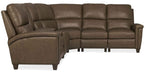 MS - Julian Six-Piece Power Reclining Sectional - Dark Brown