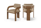 Cedra - Velvet Performance Fabric Upholstered Dining Chair (Set of 2) - Brown Frame