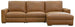 MS - Optimus Three-Seat Power Sectional - Light Brown