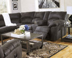 Tambo - Right Arm Facing Loveseat With Console 2 Pc Sectional - Pewter