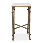 Penelope - Marble Accent Table - Brass / White