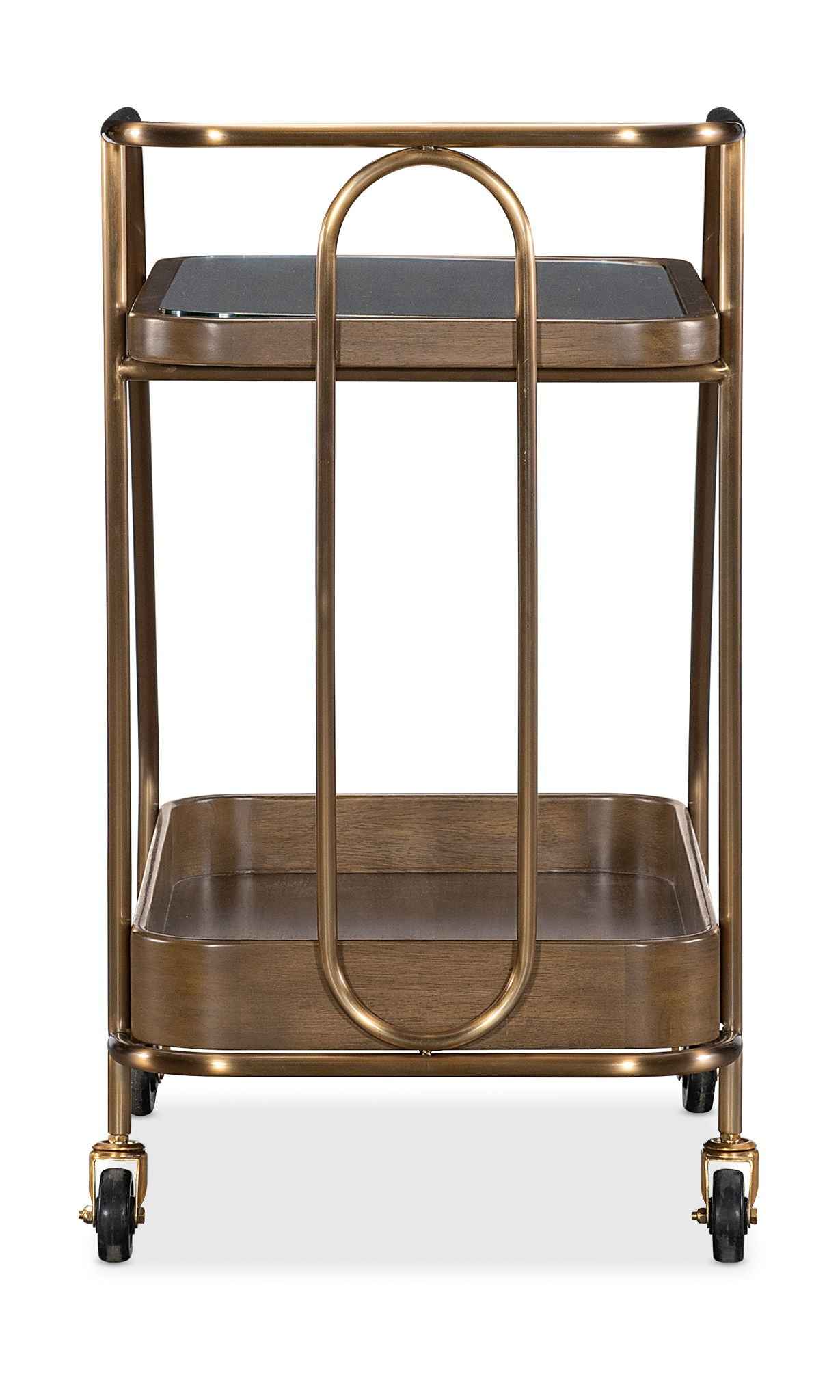 Commerce And Market - Walnut Wine and Bar Cart - Light Caramel