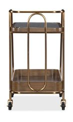 Commerce And Market - Walnut Wine and Bar Cart - Light Caramel