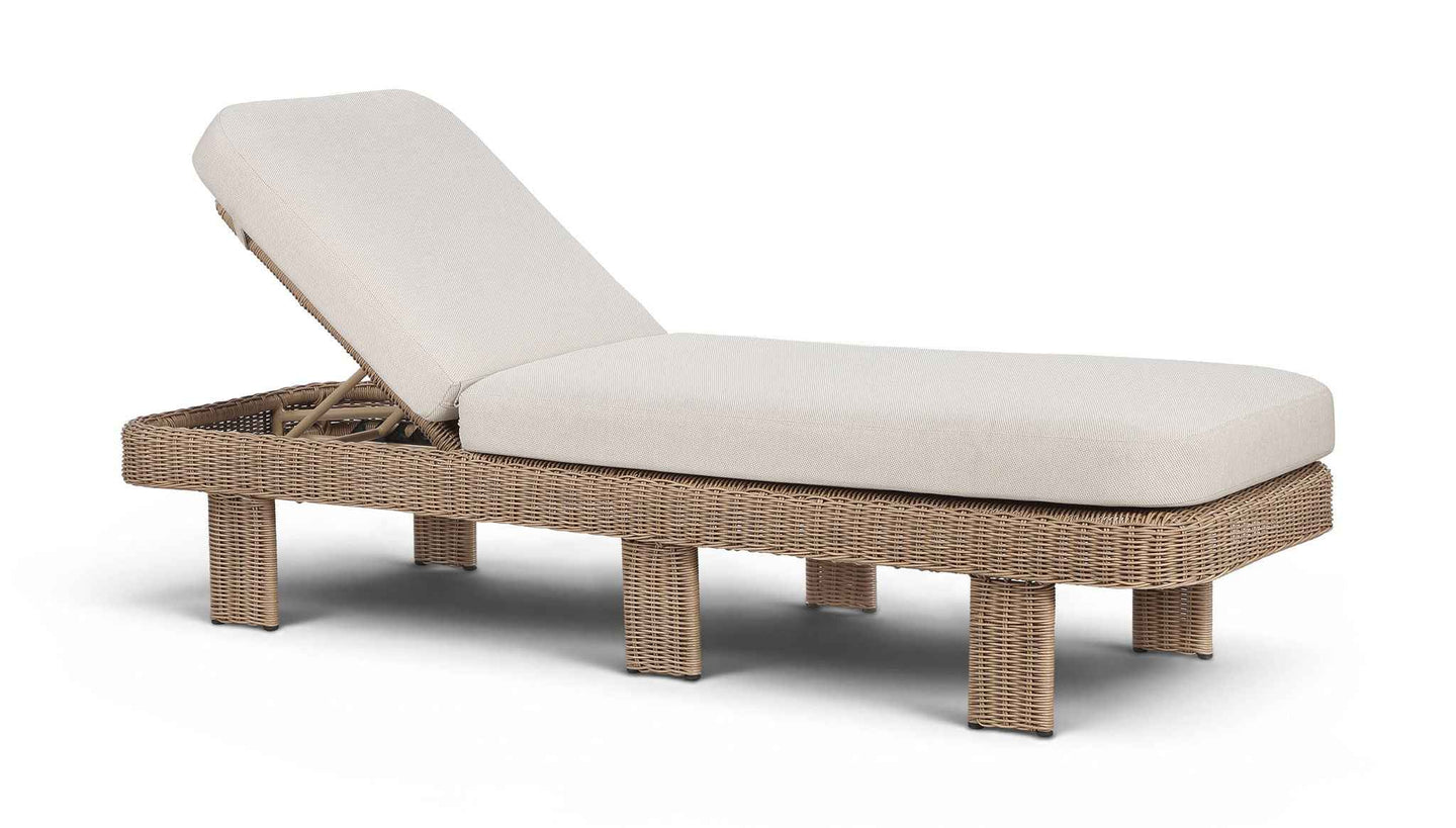 Sandbay - Olefin Water Resistant Fabric And Wicker Outdoor Patio Lounge Chair