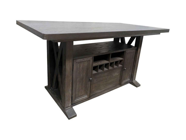 Briarwood - Complete Counter Height Table With Storage - Sable