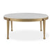Tylan - Round Marble Coffee Table - Brass / White