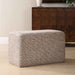 Kelce - Woven Checkered Ottoman - Brown