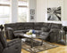 Tambo - Right Arm Facing Loveseat With Console 2 Pc Sectional - Pewter