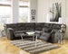 Tambo - Right Arm Facing Loveseat With Console 2 Pc Sectional - Pewter
