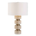Makani - Travertine Table Lamp - Brass / Gold / White