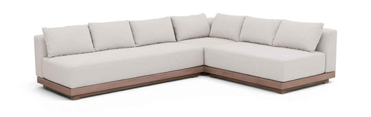 Solace - Olefin Performance Fabric 3 Piece Outdoor Patio Modular Sectional (Sofa, Loveseat & Corner Chair)