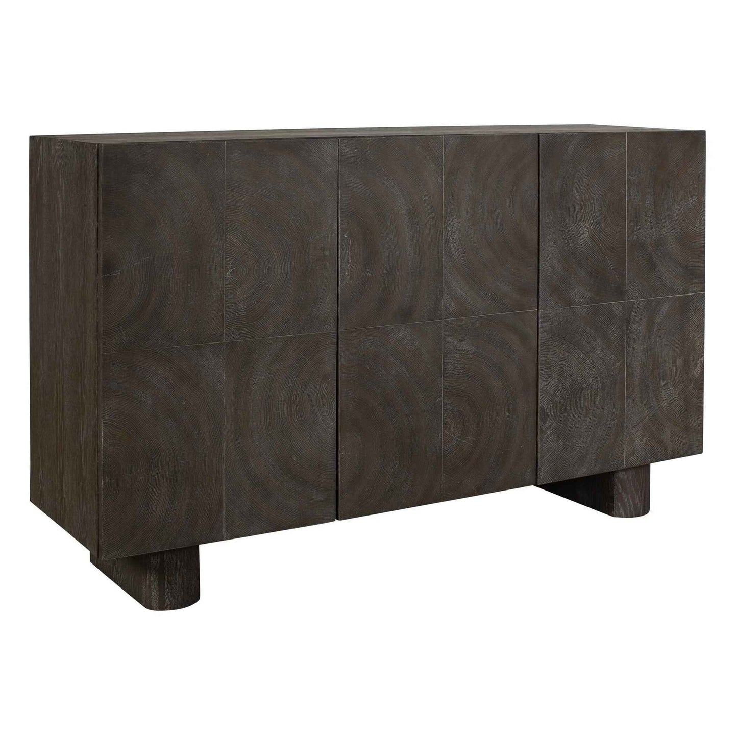 Phineas - 3 Door Modern Cabinet - Woodtone