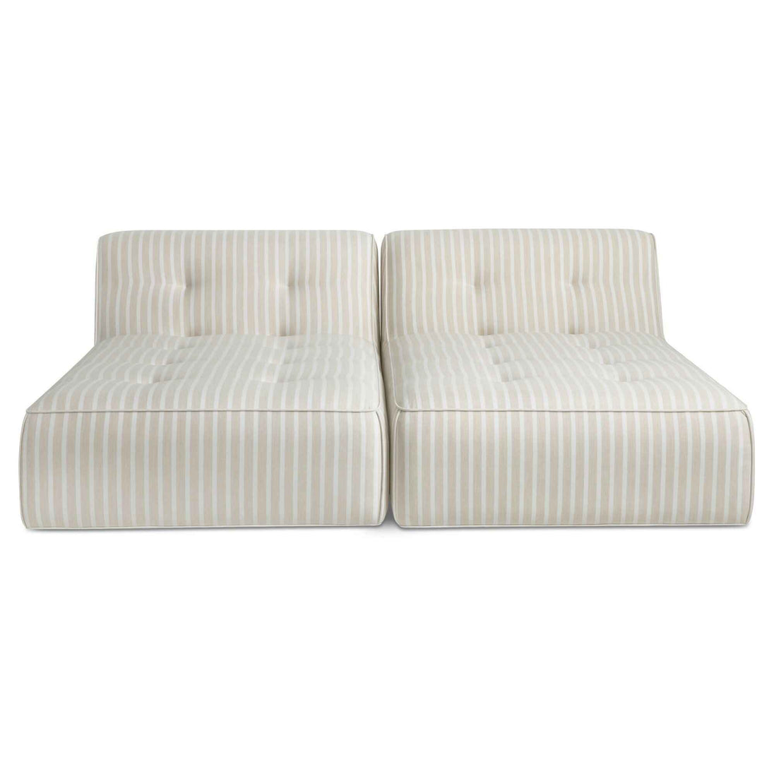 Sunseeker - 2 Piece Outdoor Sun Lounger - Brown Stripe