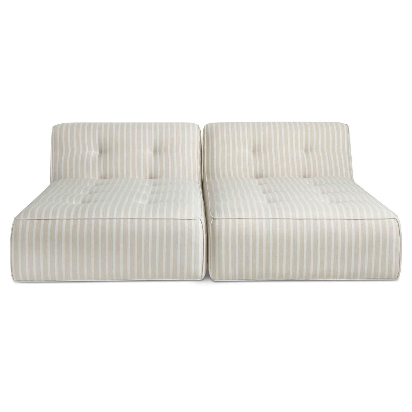 Sunseeker - 2 Piece Outdoor Sun Lounger - Brown Stripe