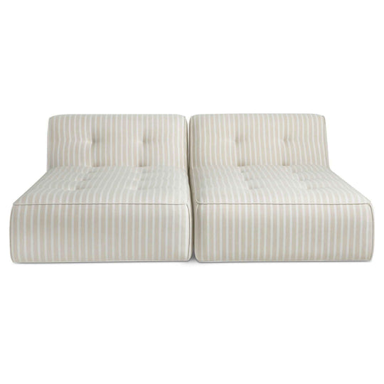 Sunseeker - 2 Piece Outdoor Sun Lounger - Brown Stripe