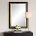 Bach - Rectangle Mirror - Walnut & Brass