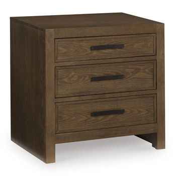 Ticanter - Three Drawer Night Stand - Brown