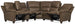 MS - Julian Six-Piece Power Reclining Sectional - Dark Brown