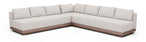 Solace - Olefin Performance Fabric 3 Piece Outdoor Patio Modular Sectional (2 Sofas & Corner Chair)