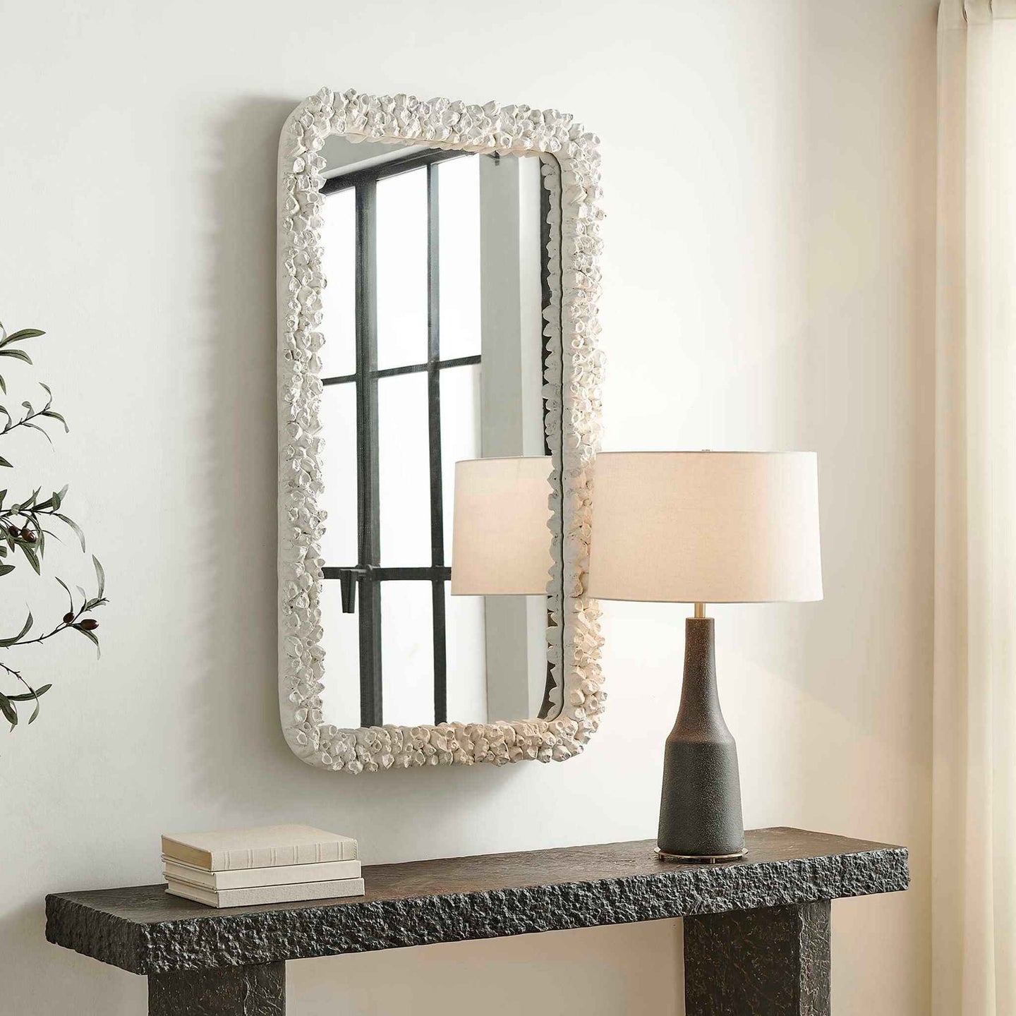 Barnacle - Rectangular Mirror - White
